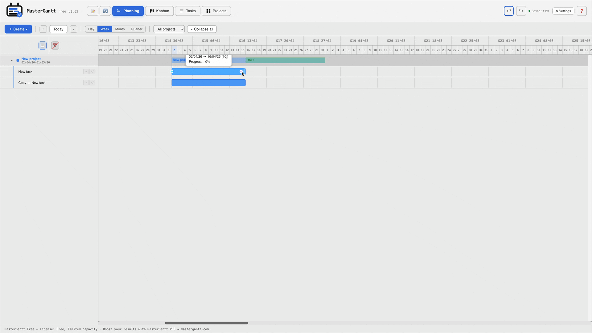 Creacion de una dependencia FC con drag & drop